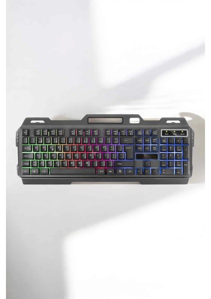 Oyuncu Klavyesi Q Klavye Rgb Işıklı Mouse Hediyeli