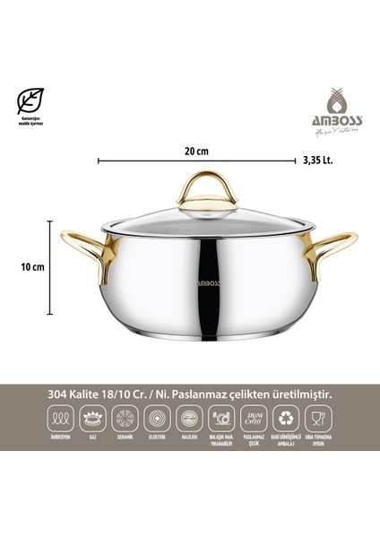 Stone Gold 8 Parça Çelik Tencere Seti - STN 6992 modelleri