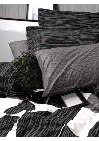 Cotton Box Modern Çift Kişilik Nevresim Takımı Niko Antrasit