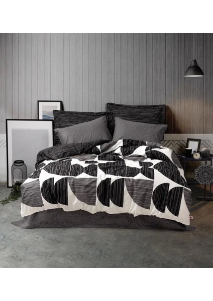 Cotton Box Modern Çift Kişilik Nevresim Takımı Niko Antrasit