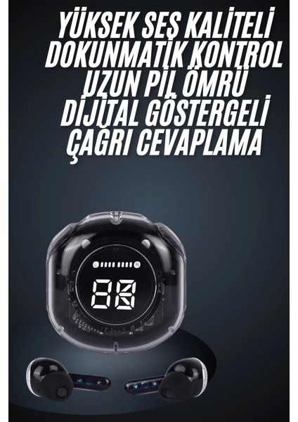 Ultrapods LED Göstergeli Oyuncu Kulaklığı Anc Destekli Bluetooth 5.3