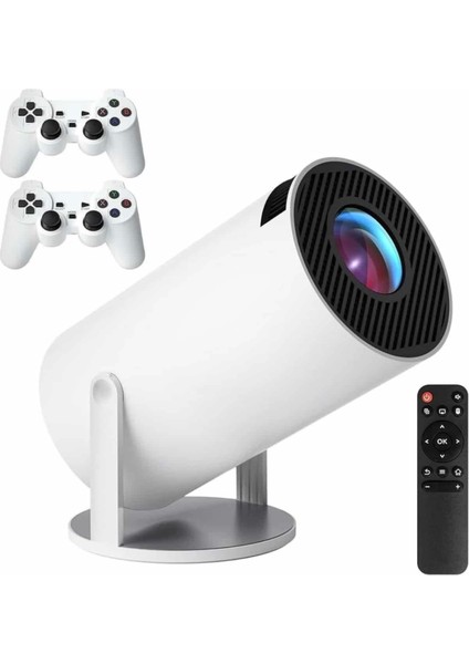 4K Wireless Çift Kollu Kumandalı Oyun Projeksiyonu Retro Video Oyunu