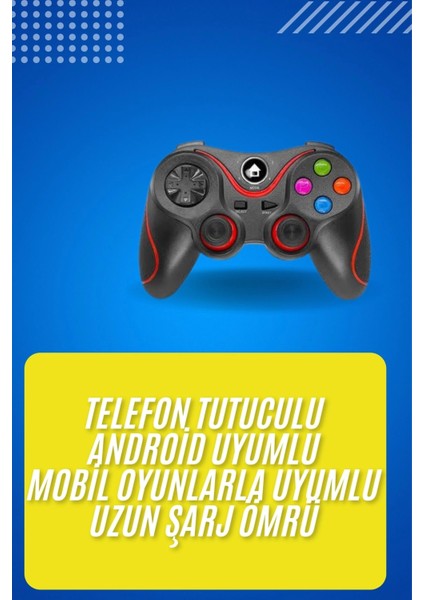 Kablosuz Oyun Kolu Bluetooth Joystick Gamepad Android Uyumlu