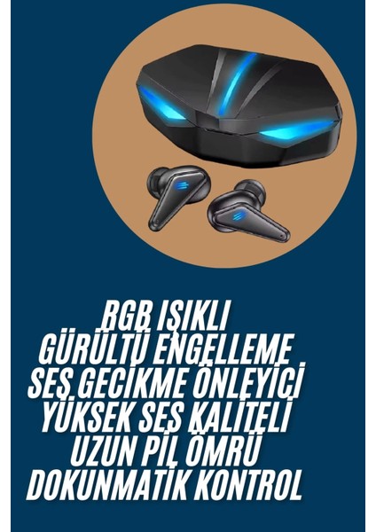 Wireless Gaming Kulaklık Mikrofonlu Bluetooth Oyuncu Kulaklığı