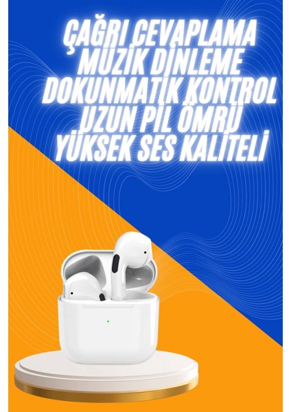 Yeni Nesil Bluetooth Kulaklık Beyaz Çağrı Cevaplayabilen Kablosuz