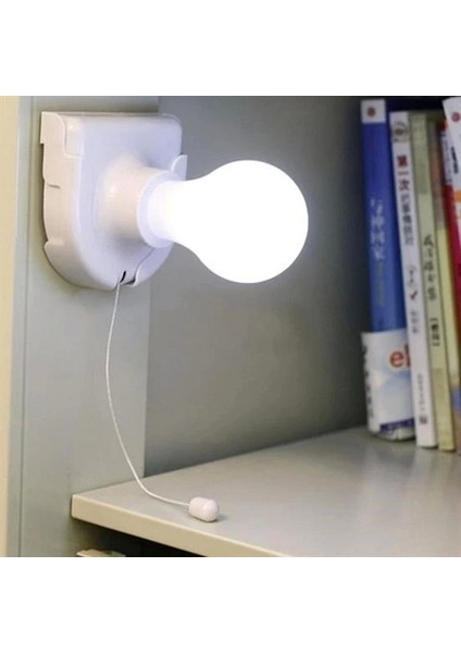 Pratik Pilli Aç Kapa Ipli Çek Yak Taşınabilir LED Ampül Lamba