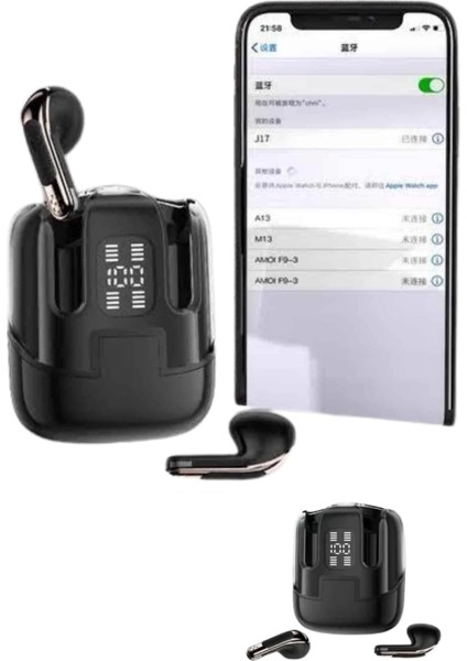 Çift Kulaklıklı Kulakiçi Bluetooth Anc Enc Kablosuz Kulaklık