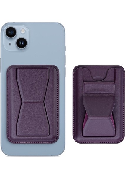 Zore Crd-03 Magnetic Standlı Kartlık-Derin Mor