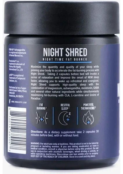 Night Shread Time Fat Burner Gece 60 Lı x 3 Adet + 1 Jel Hediye