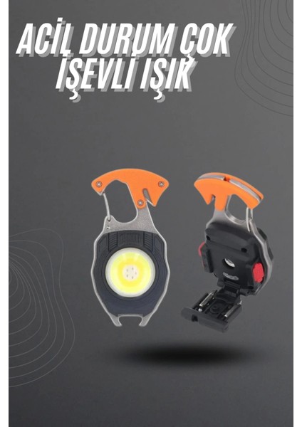 El Feneri LED Anahtarlık Çok Fonksiyonlu Mini Çakmak Özellikli