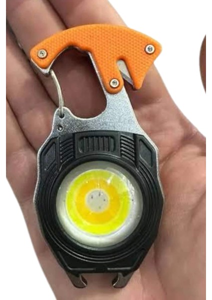 El Feneri LED Anahtarlık Çok Fonksiyonlu Mini Çakmak Özellikli