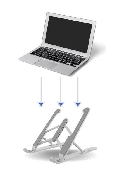 Ayarlanabilir Plastik Dizüstü Destek Tabanı Katlanabilir Taşınabilir Laptop Sehpası Yükselti