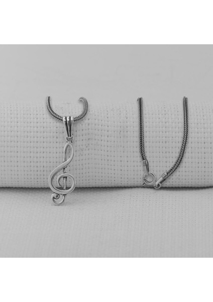 Sol Anahtarı 925 Ayar Erkek Gümüş Kolye fiyatları