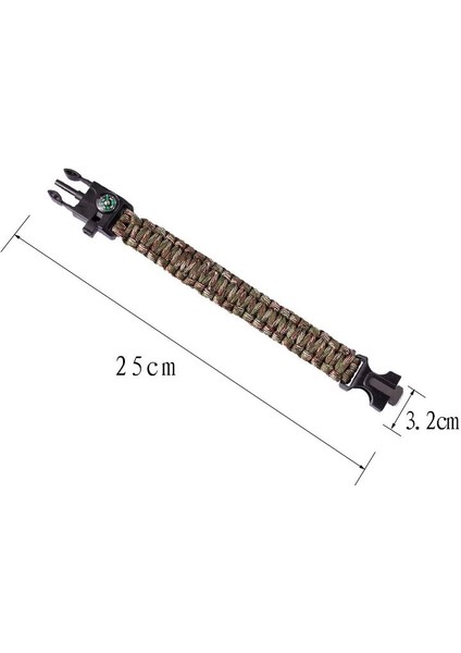 Pratik Survival Kamp Bileklik Düdük Çok Amaçlı