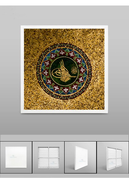 Osmanlı Tuğra Desenli LED Avize, LED TABLO,60X60 Kare, 60WATT,BEYAZ Işık Yeni Modern Armatür Avize, fiyatları