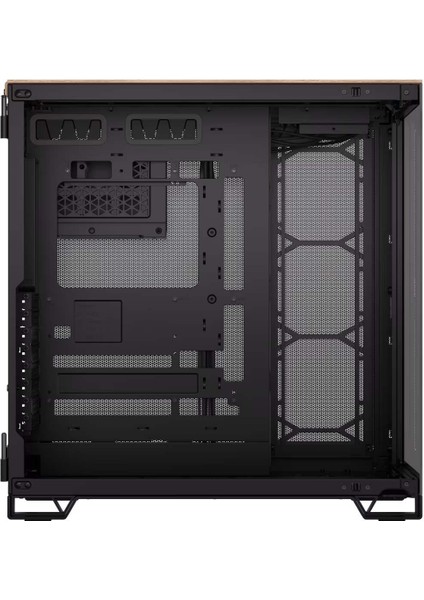 Corsaır 6500X Mid-Tower Dual Chamber Pc Case - Black/walnut Wood (CC-9011282-WW)