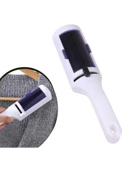Taşınabilir Elektrostatik Hazneli Rulo Şeklinde Evcil Hayvan Tüyü Saç Toplayıcısı