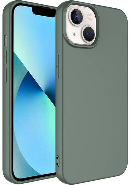 iPhone Uyumlu 14 Kılıf Zore Lsr Lansman Kapak-Koyu Yeşil