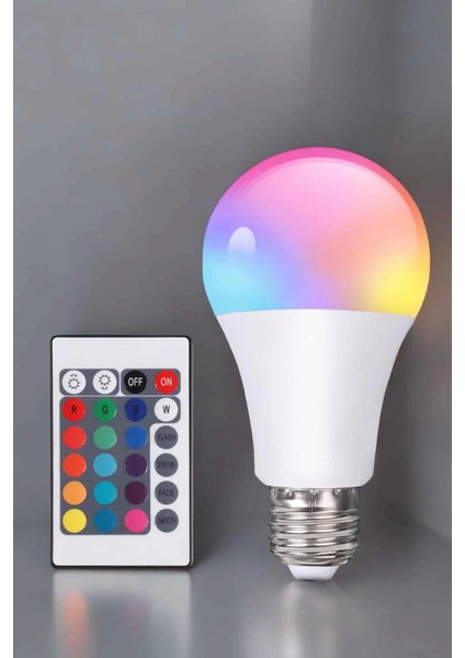 Rgb LED Lamba LED Işık Ampul Renk Değiştirebilen 100 Watt