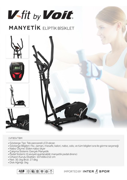 V-Fit By Voit Manyetik Eliptik Bisiklet