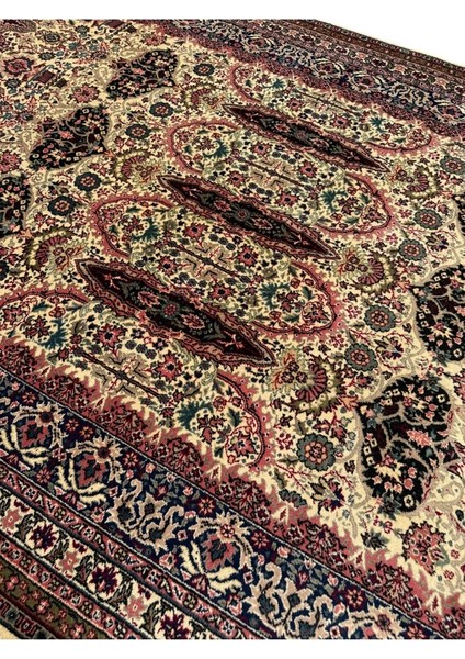 El Dokuma Sümerbank Ladik Halısı 200X330 Krem Lacivert Yün Halı modelleri