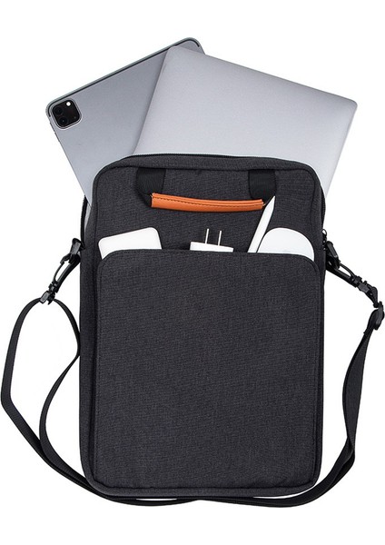 13.3 Inç Dizüstü Bilgisayar Için Dikey Taşıma Çantası Oxford Kumaş Darbeye Dayanıklı El Çantası Çapraz Askılı Çanta-Siyah (Yurt Dışından) fiyatları