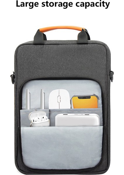 13.3 Inç Dizüstü Bilgisayar Için Dikey Taşıma Çantası Oxford Kumaş Darbeye Dayanıklı El Çantası Çapraz Askılı Çanta-Siyah (Yurt Dışından) fırsatları