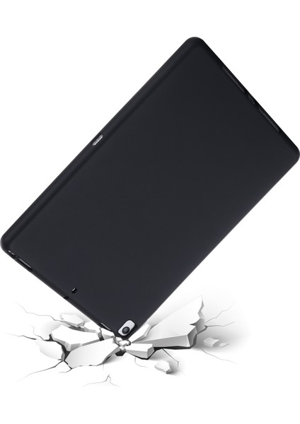 Sıvı Silikon Jel Ka Darbeye Dayanıklı Ince Kabuk Tam Gövde Koruma Kılıfı iPad 10.2 (2020)/(2021)/(2019)-SIYAH (Yurt Dışından)
