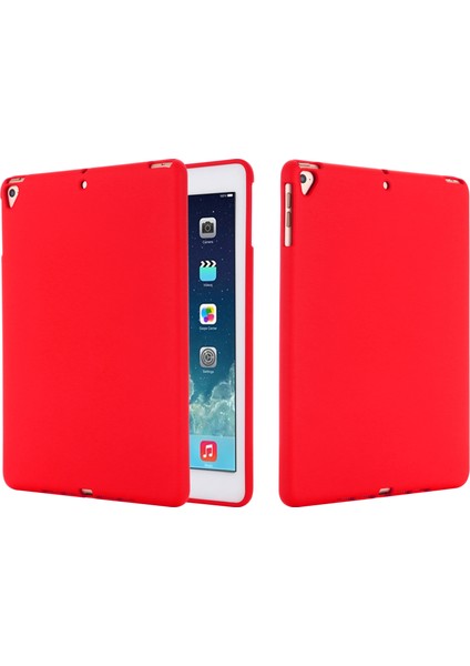 iPad 9.7 Inç (2018)/(2017)/IPAD 5 Tam Gövde Ince Yumuşak Sıvı Silikon Darbeye Dayanıklı Koruyucu Kılıf-Kırmızı (Yurt Dışından) modelleri