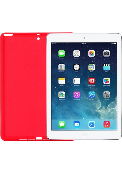 iPad 9.7 Inç (2018)/(2017)/IPAD 5 Tam Gövde Ince Yumuşak Sıvı Silikon Darbeye Dayanıklı Koruyucu Kılıf-Kırmızı (Yurt Dışından) indirimleri