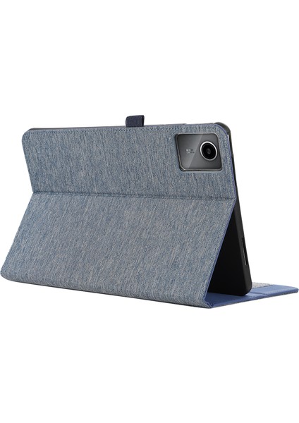 Lenovo Tab M11/XIAOXIN Pad 11 2024 Kılıf Pu Deri Kart Tutucu Tablet Standı Kapağı-Mavi (Yurt Dışından)