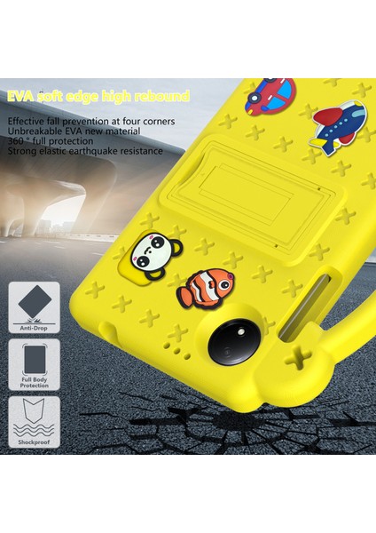 Xiaomi Redmi Pad Se 4g 8.7 Inç Kılıf Çocuklar Karikatür Eva Tablet Kickstand Kılıfı-Sarı (Yurt Dışından) indirimleri