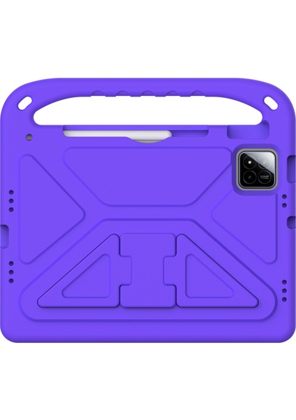 Xiaomi Pad 7 Pro/pad 7 Kılıf El Tutacağı Destek Standı Tablet Eva Kılıfı-Mor (Yurt Dışından)