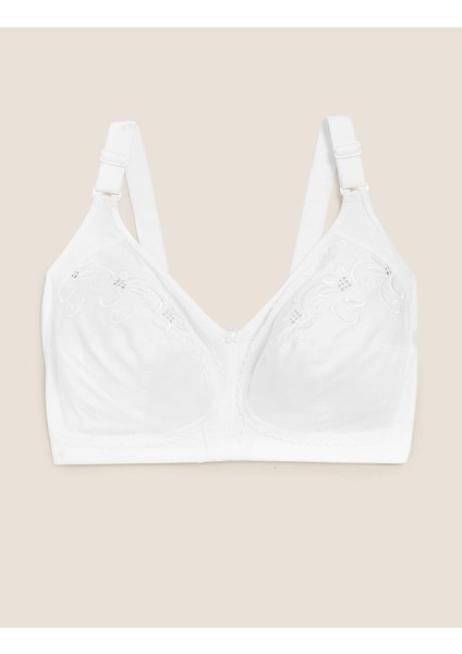 İşleme Detaylı Toparlayıcı Pamuklu Sütyen