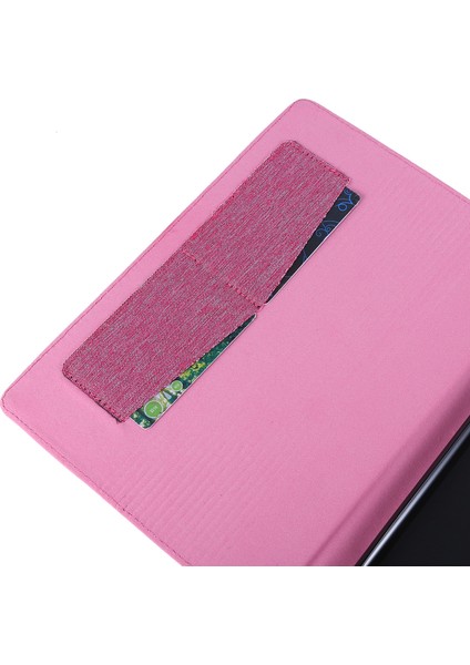 Lenovo Tab E10-ROSE Için Kart Tutucu Standlı Kumaş Doku Deri Tablet Kabuğu (Yurt Dışından)