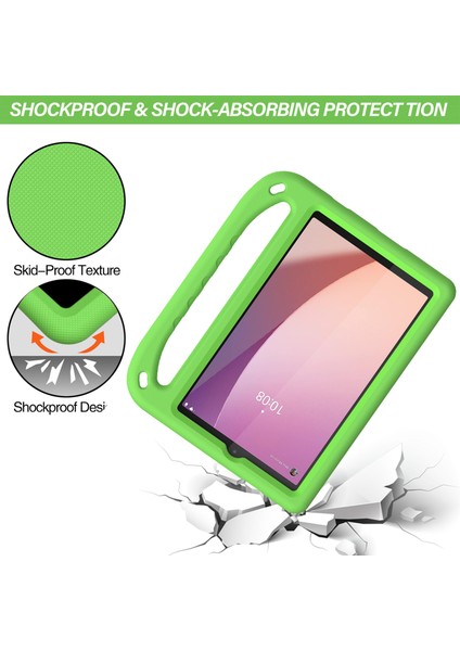 Lenovo Tab M8 (4. Nesil) 2024 TB-301XU/M8 (4. Nesil) 2023 TB-300FU El Tutacağı Eva Tablet Kılıfı Katlanabilir Destekli Tablet Kılıfı-Yeşil (Yurt Dışından) fiyatları