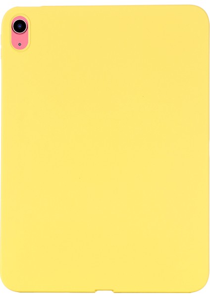iPad (2025)/10.9 (2022) Için Düşmeye Karşı Tablet Kılıfı Sıvı Silikon Koruyucu Kaymayan Tablet Kılıfı-Sarı (Yurt Dışından)