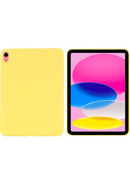 iPad (2025)/10.9 (2022) Için Düşmeye Karşı Tablet Kılıfı Sıvı Silikon Koruyucu Kaymayan Tablet Kılıfı-Sarı (Yurt Dışından) fiyatları