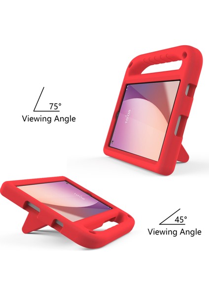 Lenovo Tab M8 (4. Nesil) 2024 TB-301XU/M8 (4. Nesil) 2023 TB-300FU El Tutacağı Eva Tablet Kılıfı Katlanabilir Destekli Tablet Kılıfı-Kırmızı (Yurt Dışından) modelleri