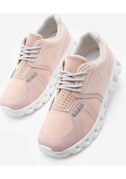 Kadın Sneaker Eva Taban Örgü Triko Koşu Ve Yürüyüş Spor Ayakkabı Renvis Pudra