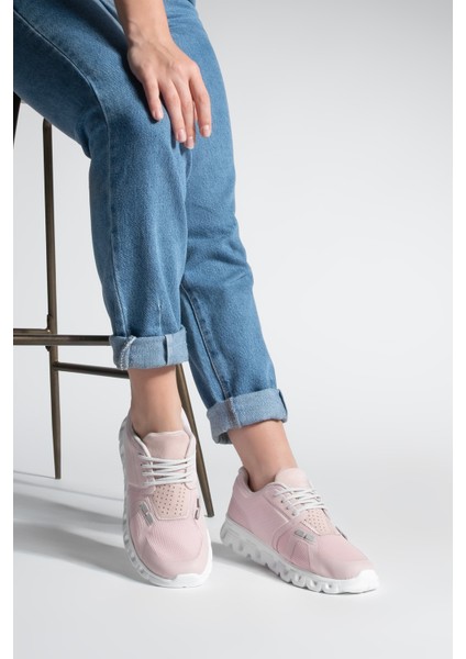 Kadın Sneaker Eva Taban Örgü Triko Koşu Ve Yürüyüş Spor Ayakkabı Renvis Pudra fiyatları