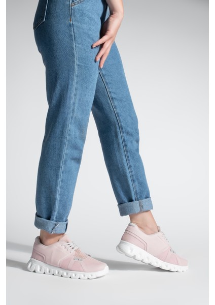 Kadın Sneaker Eva Taban Örgü Triko Koşu Ve Yürüyüş Spor Ayakkabı Renvis Pudra fırsatları