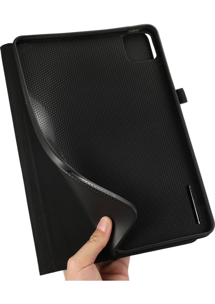 Xiaomi Pad 6s Pro 12.4 Kılıf Kumaş Doku Deri Tablet Standı Kapak Kart Tutucu Ile-Gri (Yurt Dışından)