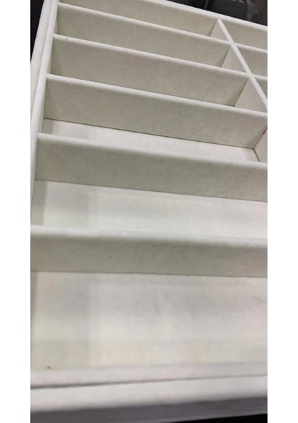 Yerli Üretim Havana Model Süet Kumaş Krem Renk 36-38 cm Çekmece Ici Gözlük Standı fiyatları
