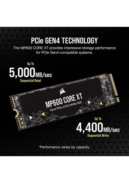 Corsaır MP600 Core Xt 2tb Gen4 Pcıe X4 Nvme M.2 SSD (CSSD-F2000GBMP600CXTR2)