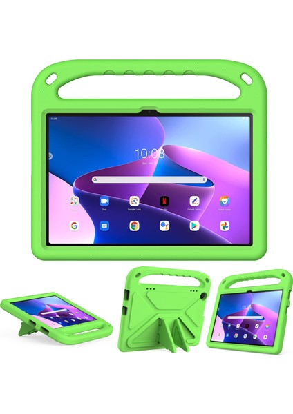 Lenovo Tab M10 (Gen 3) TAB-328F Kickstand Tablet Kılıfı El Tutacağı Düşmeye Karşı Eva Tablet Kılıfı-Yeşil (Yurt Dışından) fiyatları