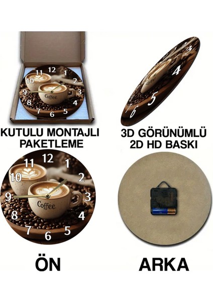Sessiz Yuvarlak Ahşap Duvar Saati, Kuvars Hareketli 3D Görünümlü 2d Saat SDW138