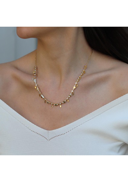 Zirkon Taşlı Küp Trend Gold Gümüş Kolye fiyatları