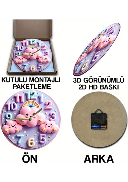 Sessiz Yuvarlak Ahşap Duvar Saati, Kuvars Hareketli 3D Görünümlü 2d Saat Sdw Serisi Sdw 198
