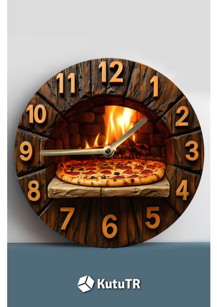 Sessiz Yuvarlak Ahşap Duvar Saati, Kuvars Hareketli 3D Görünümlü 2d Saat Mutfak Serisi SDW147 fiyatları